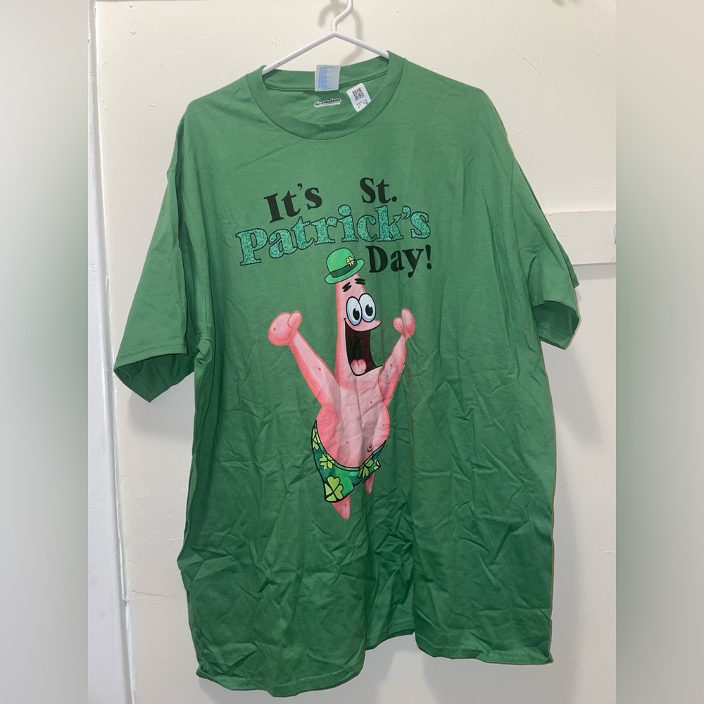 PORT & COMPANY Nickelodeon St. Patrick’s Day Patrick Star Men’s 2XL Green Tee